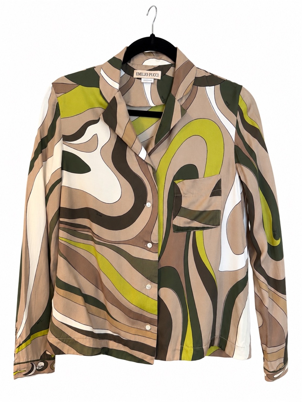 Emilio Pucci Girls Abstract Silk Button-Down Shirt